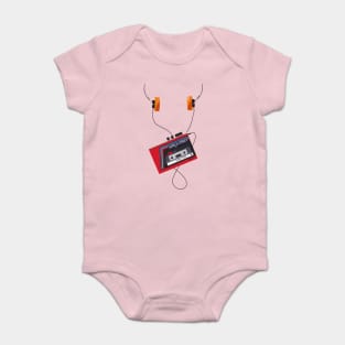 eighties Walkman with headphones Baby Bodysuit